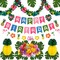 Hawaiian Party Decorations, Luau Birthday Party Decorations Hawaiian Birthday Banner Palm Leaves Hibiscus Flowers Paper Pineapples Flamingo Tropical Garland for Summer Beach Moana Party Decor